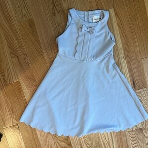 Rare Editions Light Blue Scalloped Dress